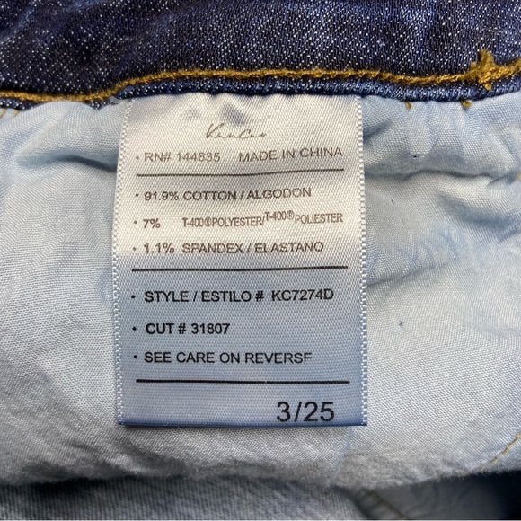 KANCAN Distressed Raw Hem Skinny Jeans Blue Size 3/25 - Picture 10 of 11